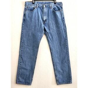 Jeans-Men's Levi 505-Medium Blue Denim-Zipper and Button-38" x 32"